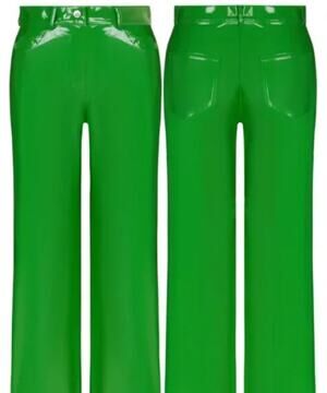 Nocturne Green Vegan Vinyl Pants Size XS 4